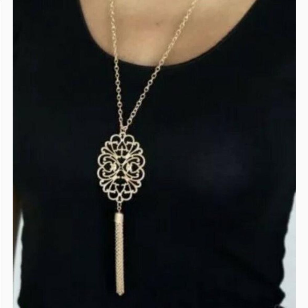Mandala Brass Necklace